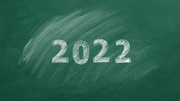 Texte Dessiné Animé Main 2022 2023 Sur Tableau Vert Nouvelle — Video