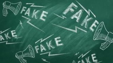 Yeşil tahtaya tebeşirle çizilmiş 