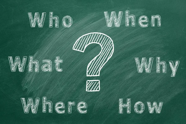 Seis Perguntas Mais Comuns Com Ponto Interrogação Fazer Perguntas Ter — Fotografia de Stock