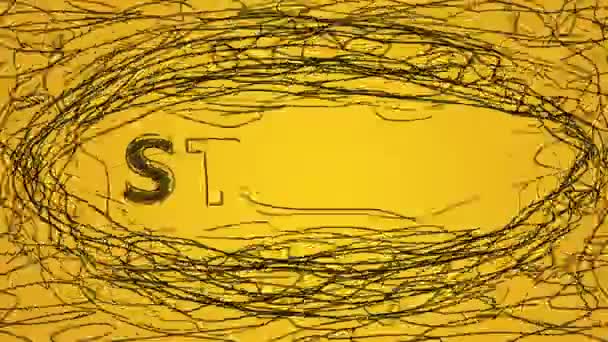 Stress Kelimesi Yazıldı Kaotik Çizgiler Çizildi Endişe Kavramı Panik Atak — Stok video