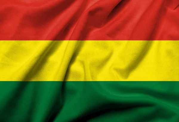 Realistic Flag Bolivia Satin Fabric Texture — Stock Photo, Image