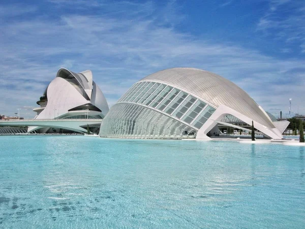 Architect Santiago Calatrava Hemisferic Koningin Sofia Arts Palace Stad Van Rechtenvrije Stockfoto's