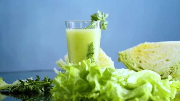 Vegetariánský Koktejl Zelené Zeleniny Zelí Salátu Zeleně Royalty Free Stock Záběr