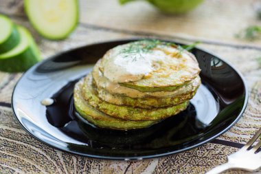 Soslu kabak kızartması. .