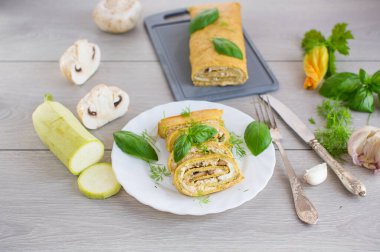 Peynir dolgulu lezzetli kabak mezesi..