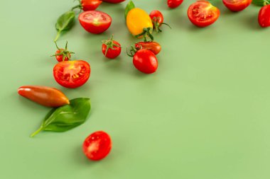 Çeşit çeşit domatesler tohumları yarıya indiriyor ve sulu hamuru yakından çekiyor..