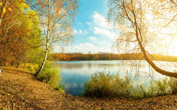 Jezero Parze Katovicích Podzim — Stock fotografie