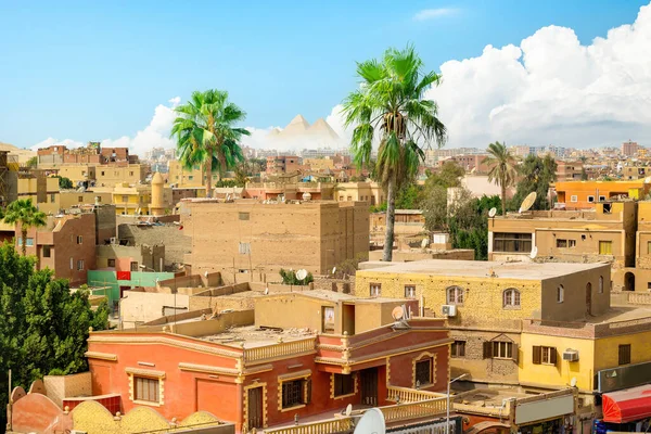 Giza Bostadsområde Från Platå Solig Dag — Stockfoto