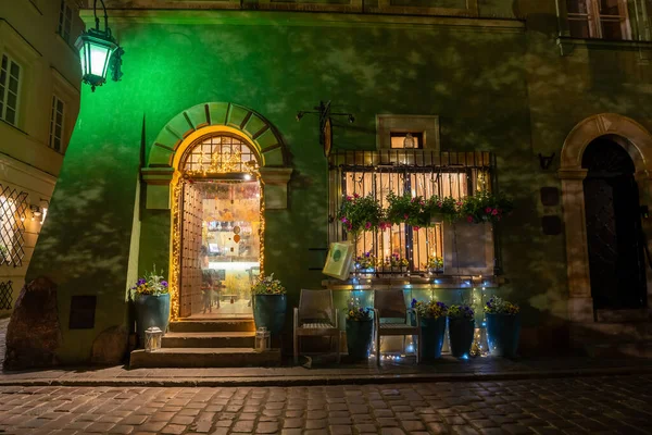 Stará Restaurace Starém Městě Varšava — Stock fotografie