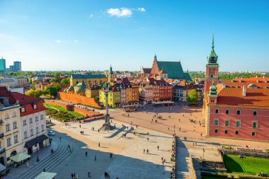 Varşova'daki eski kentin havadan görünümü