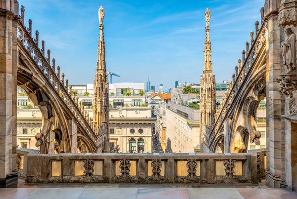 Takterrasser Milanos Katedral Lombardiet Italien — Stockfoto