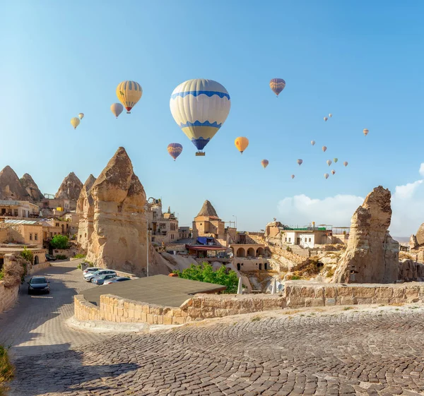 Hot Air Balloons Flying Cappadocia Turkey — Stock Photo, Image
