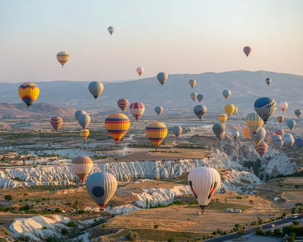 Hot Air Balloons Flying Cappadocia Turkey — Stock Photo, Image