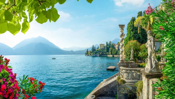 Vista Para Lago Como Itália — Fotografia de Stock