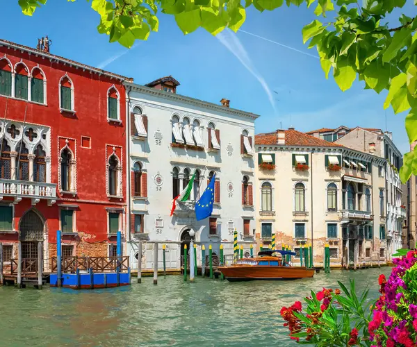 Boats Venice Grand Canal Italy — Stock Photo, Image