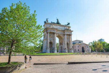Arch barış sempione Parkı, milan, lombardy, İtalya