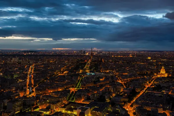 Widok Wieżę Eiffla Dzielnicy Defense Paryżu Francja Zdjęcia Stockowe bez tantiem