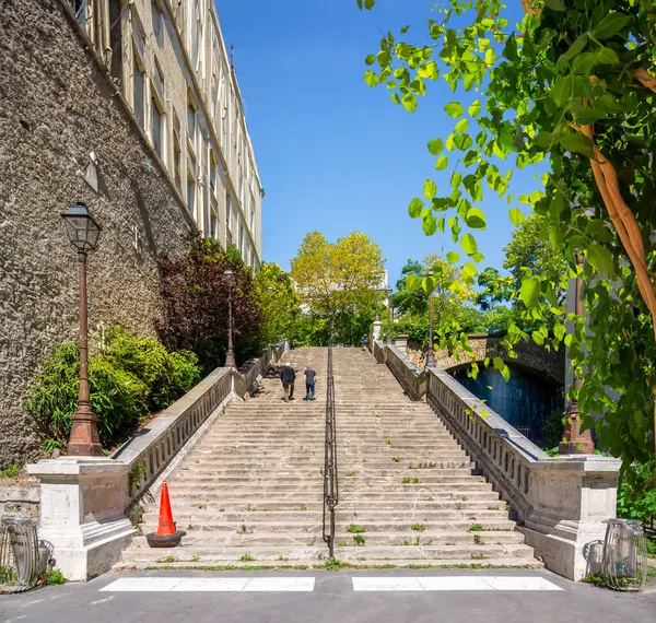 巴黎市中心的巴黎式楼梯 图库图片