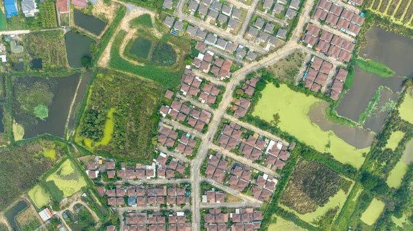 Aerial View Residential Housing Neighborhood Nakhon Pathom Thailand — Stock Photo, Image