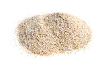 Rye miller's bran isolated on white background.