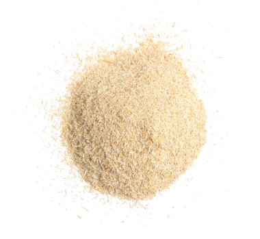 Oats miller's bran isolated on white background.