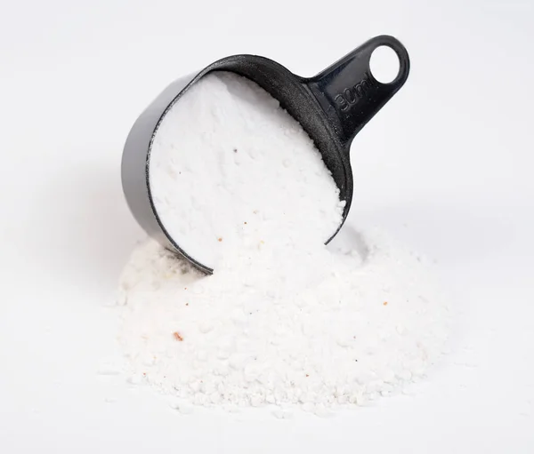 Dolomit Mineralny Proszek Heep Białym Tle — Zdjęcie stockowe