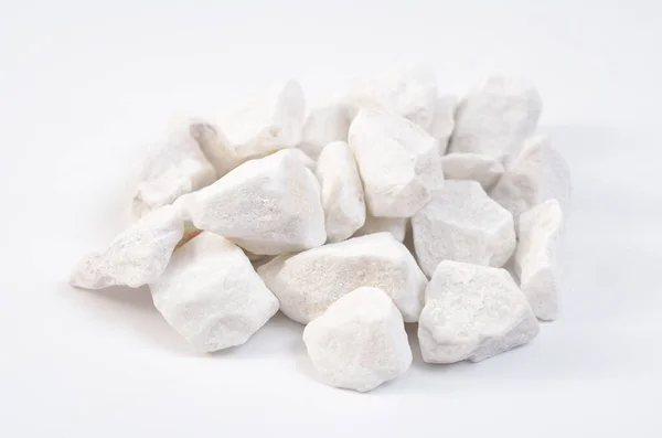 Dolomit Mineralsteine Auf Weißem Hintergrund — Stockfoto