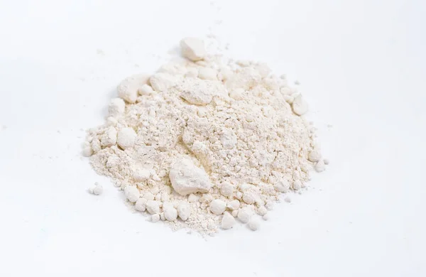 Calciumoxide Cao Beter Bekend Als Kalk Gebrande Kalk Witte Achtergrond — Stockfoto