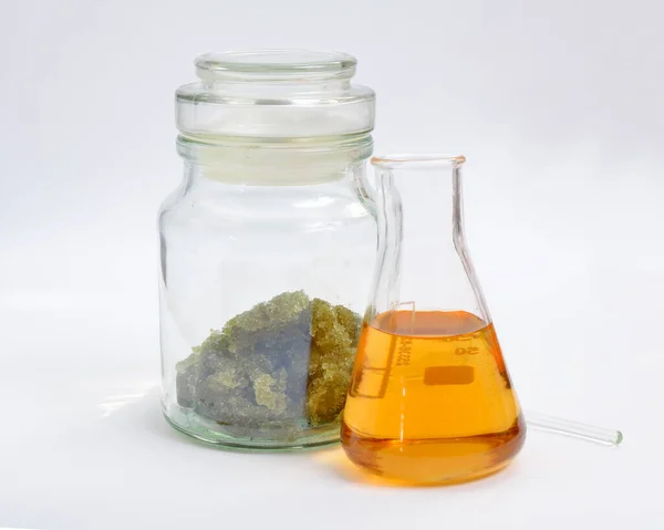 Sulfato Hierro Sulfato Sulfato Ferroso También Copperas Vitriolo Verde Sal —  Fotos de Stock