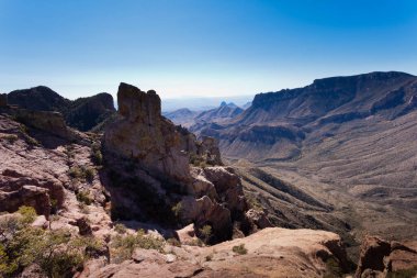Chisos Mountains Juniper Canyon Chihuahuan Desert wilderness nature Landscape scenery in Big Bend National Park, Texas, TX, USA clipart