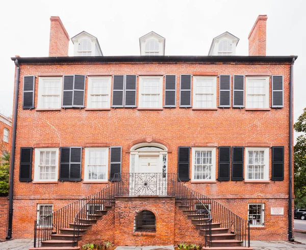 Isaiah Davenport House Museum Elegante Gemauerte Backsteinfassade Der East State — Stockfoto