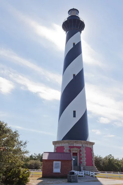 Cape Hatteras Lighthouse Historická Námořní Navigační Infrastruktura Vnějších Březích Ostrov — Stock fotografie