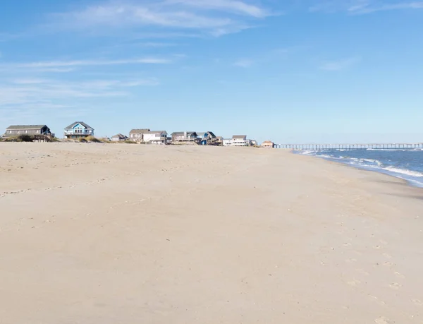 Písečná Pláž Prázdninové Vesnice Hatteras Island Outer Banks Obx Severní — Stock fotografie