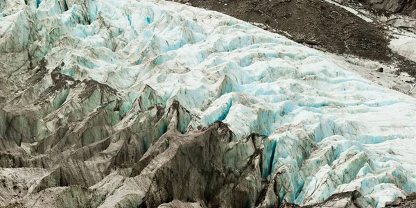 Grand Champ Glace Des Glaciers Alpins Qui Fond Rapidement Raison — Photo