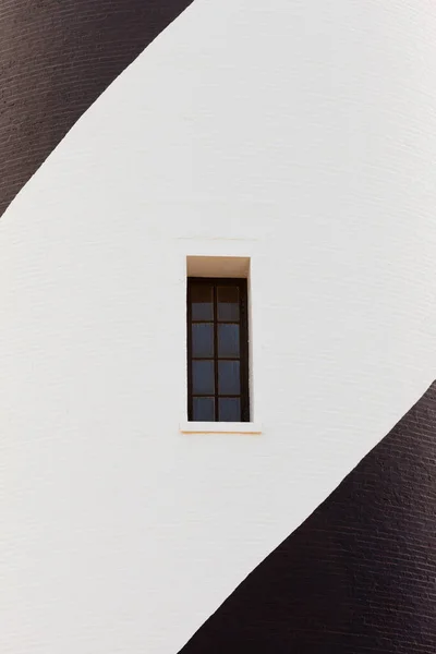 Kleines Schmales Fenster Architekturabstrakt Vom Cape Hatteras Leuchtturm Auf Outer — Stockfoto