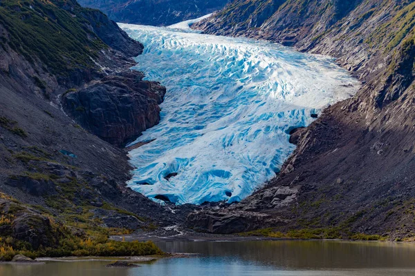Récréation Langue Glace Fondue Dans Parc Provincial Bear Glacier Colombie — Photo