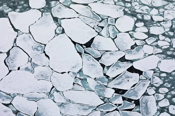 Pozadí Textura Vzor Abstraktní Balení Led Rozbitý Ledových Ker Plovoucí — Stock fotografie