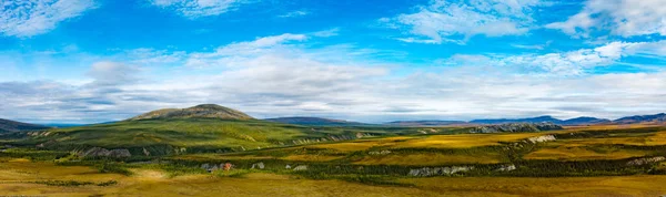 Panoramic View Arctic Tundra Dempster Highway Rock River North Arctic — Stock Photo, Image