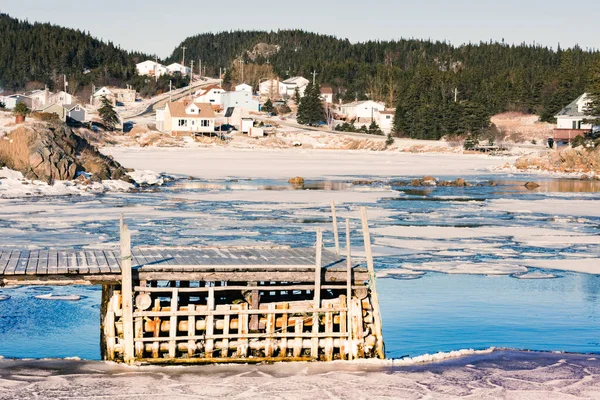 Yeni Dünya Adası Kırsal Newfoundland Kanada Daki Valley Pond Kışın — Stok fotoğraf
