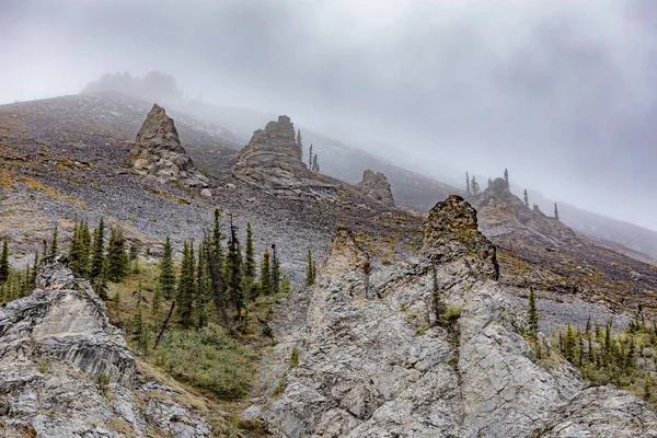 Gespenstische Landschaft Blick Auf Felsige Stacheln Genannt Kastelungen Rock Spine — Stockfoto