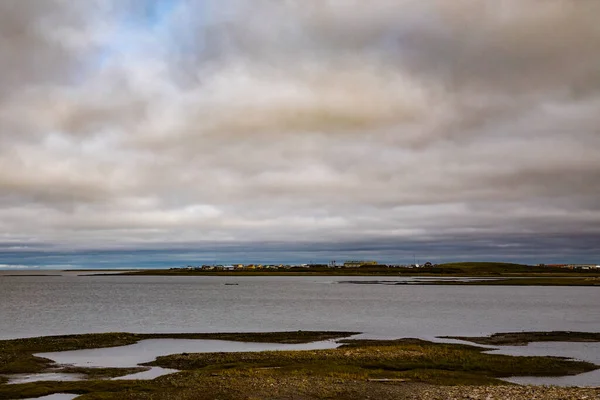 Beaufort Mare Oceano Artico Paesaggio Tuktoyaktuk Una Comunità Inuvialuit Nei — Foto Stock