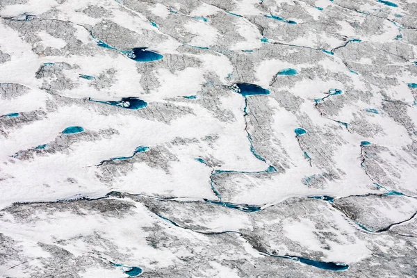 Nature Pattern Abstract Texture Glacier Surface Aerial View Melting Global — Stock Photo, Image