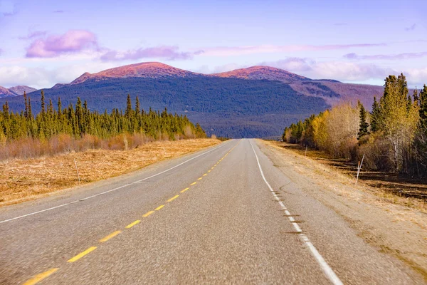 Alaska Highway Alcan Großartiger Leerer Naturwildnislandschaft Südlichen Yukon Territory Kanada Stockfoto
