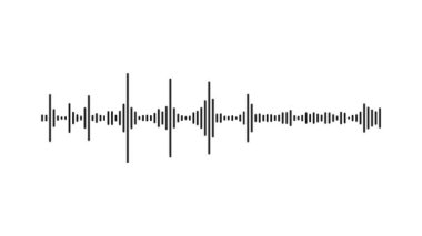 Animated audio wave spectrum equalizer. Digital sound technology background 4K.