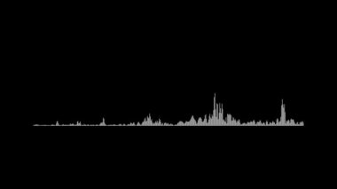 Animated audio wave spectrum equalizer. Digital sound technology background 4K.