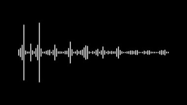 Animated audio wave spectrum equalizer. Digital sound technology background 4K.