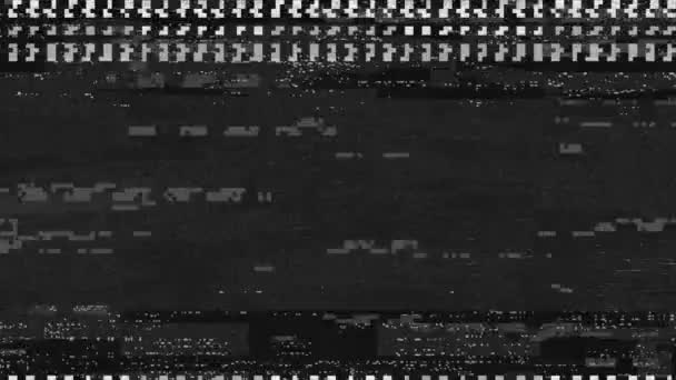 Old Vintage Background Static Noise Effect Analog Television Damaged Flickering — Vídeo de Stock