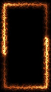 Dönen neon ışık çerçevesi. Parçacık enerji çerçevesi. Soyut teknoloji