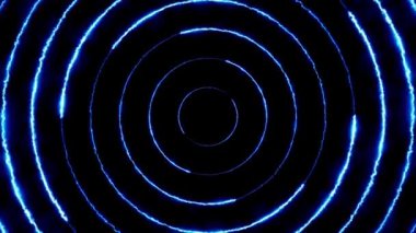 Dönen neon ışık dairesi enerjisi. Parçacık enerji sarmalı. Soyut teknoloji