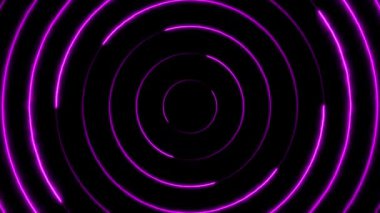 Dönen neon ışık dairesi enerjisi. Parçacık enerji sarmalı. Soyut teknoloji